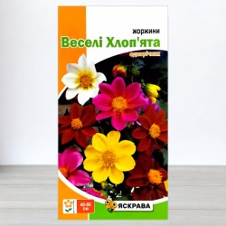Насіння жоржин Веселi Хлоп'ята суміш, 0,3г, ТМ Яскрава